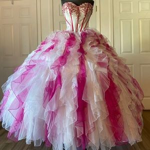 Magenta Quinceañera Dress